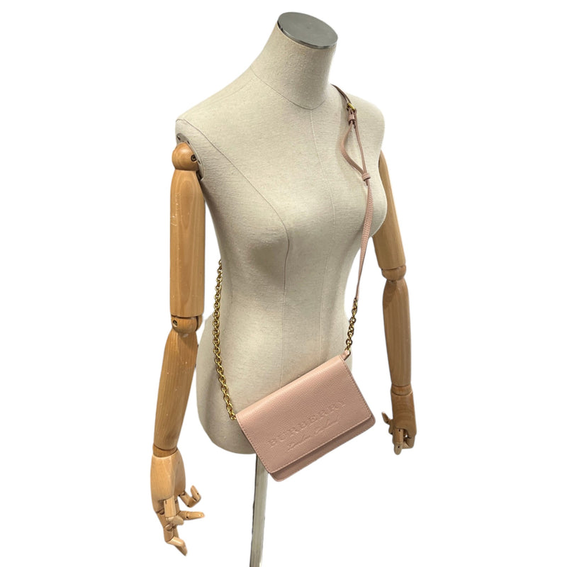 Women's Embossed Logo Crossbody Bag Pink
