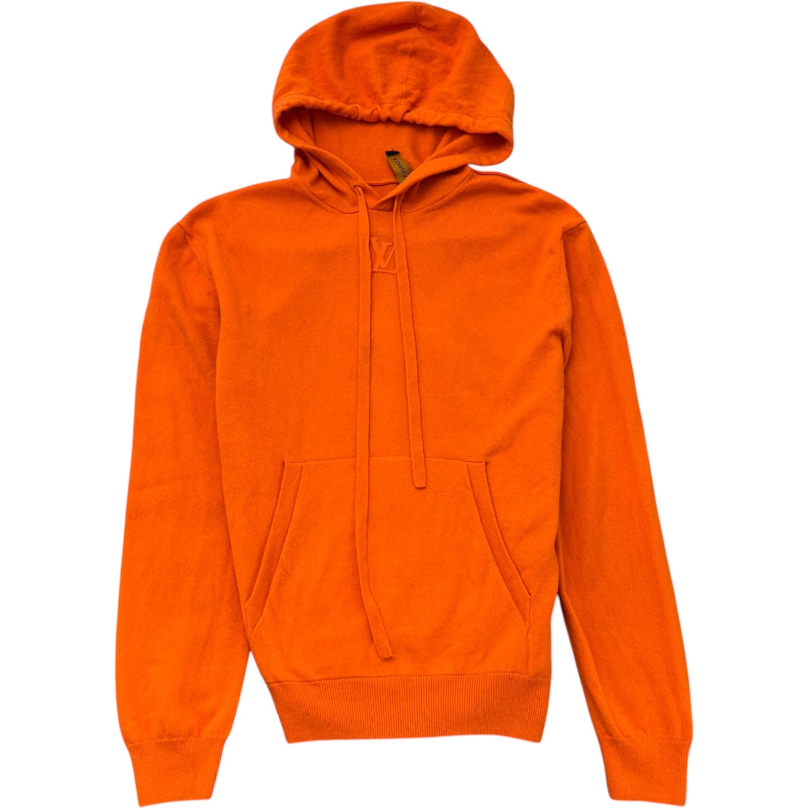 Men's Embossed Lv Hoodie Orange Size M - Photo 1
