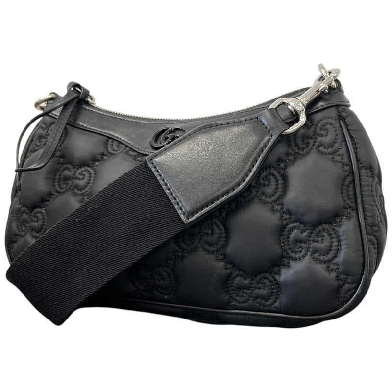 Women's Small GG Matelassé Crossbody Bag Black