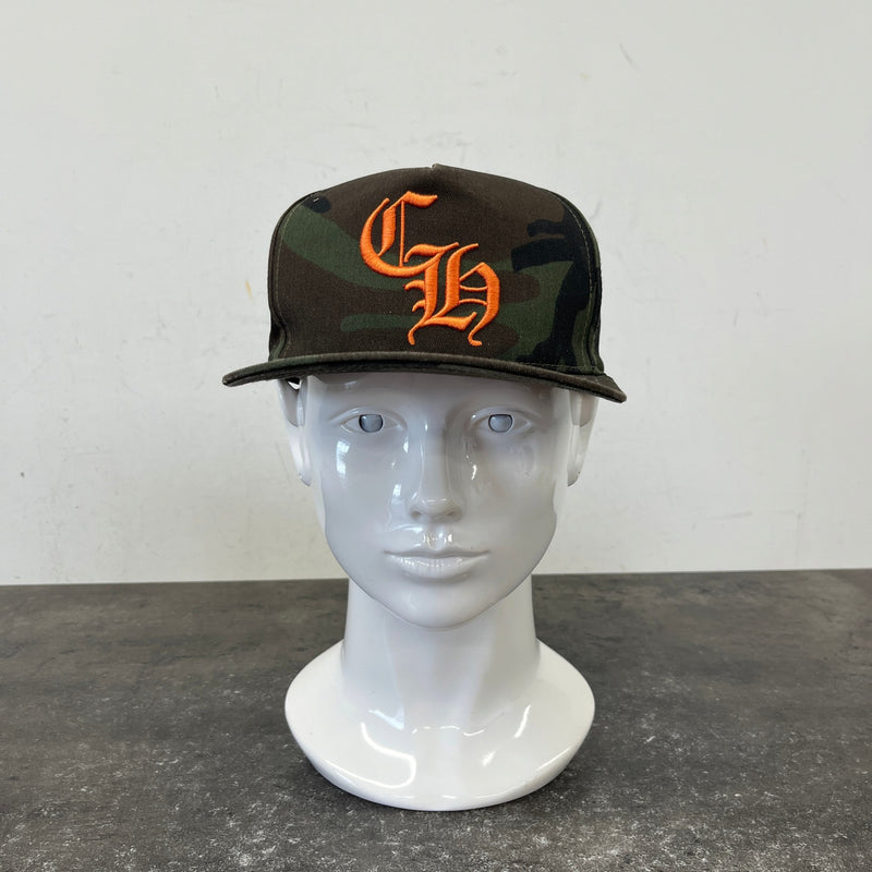 Men's Embroidered Logo Camo Cap Khaki