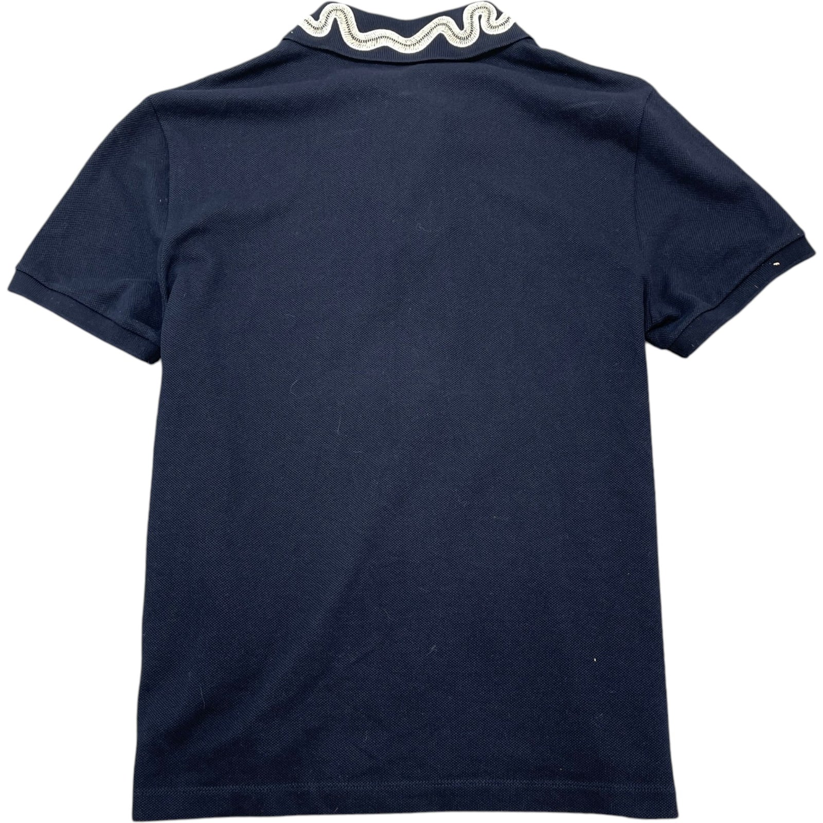 Men's Embroidered Collar Polo Shirt Navy Size M - Photo 2