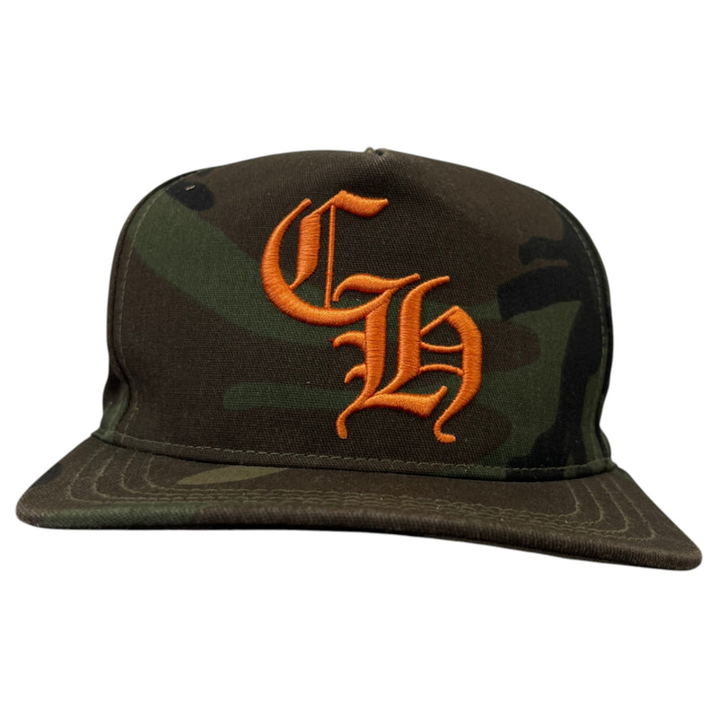 Men's Embroidered Logo Camo Cap Khaki