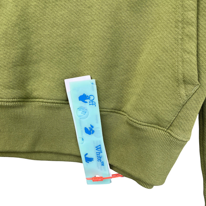 Men's Cartoon Arrows Logo Hoodie Green Size S