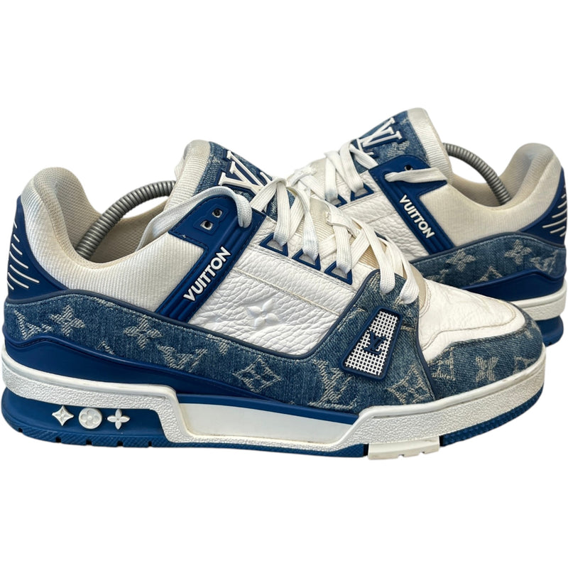 Men's LV Denim Low Trainers Blue Size UK 7 / EU 41