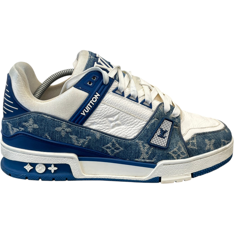 Men's LV Denim Low Trainers Blue Size UK 7 / EU 41