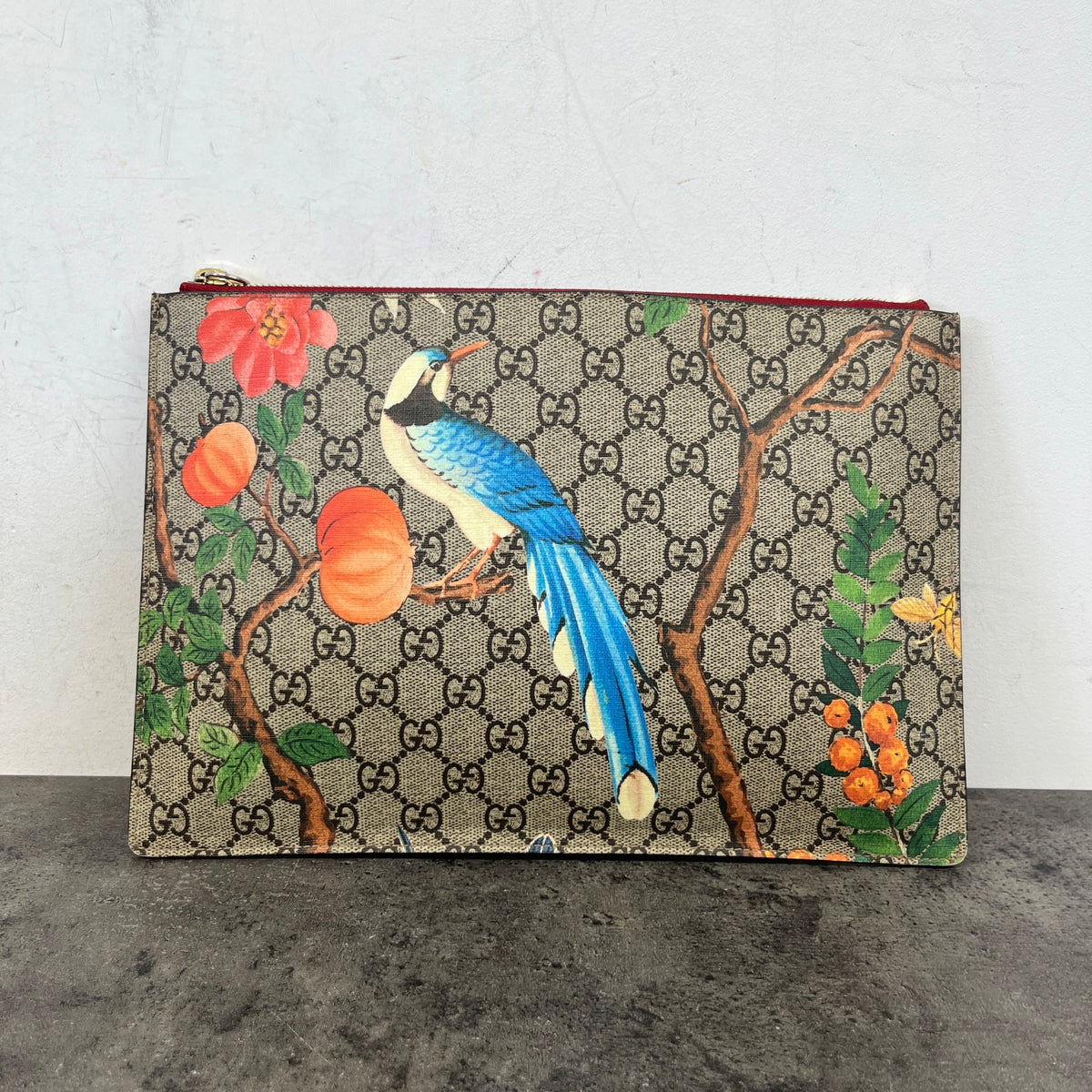 Women's Tian GG Supreme Clutch Beige - Photo 11