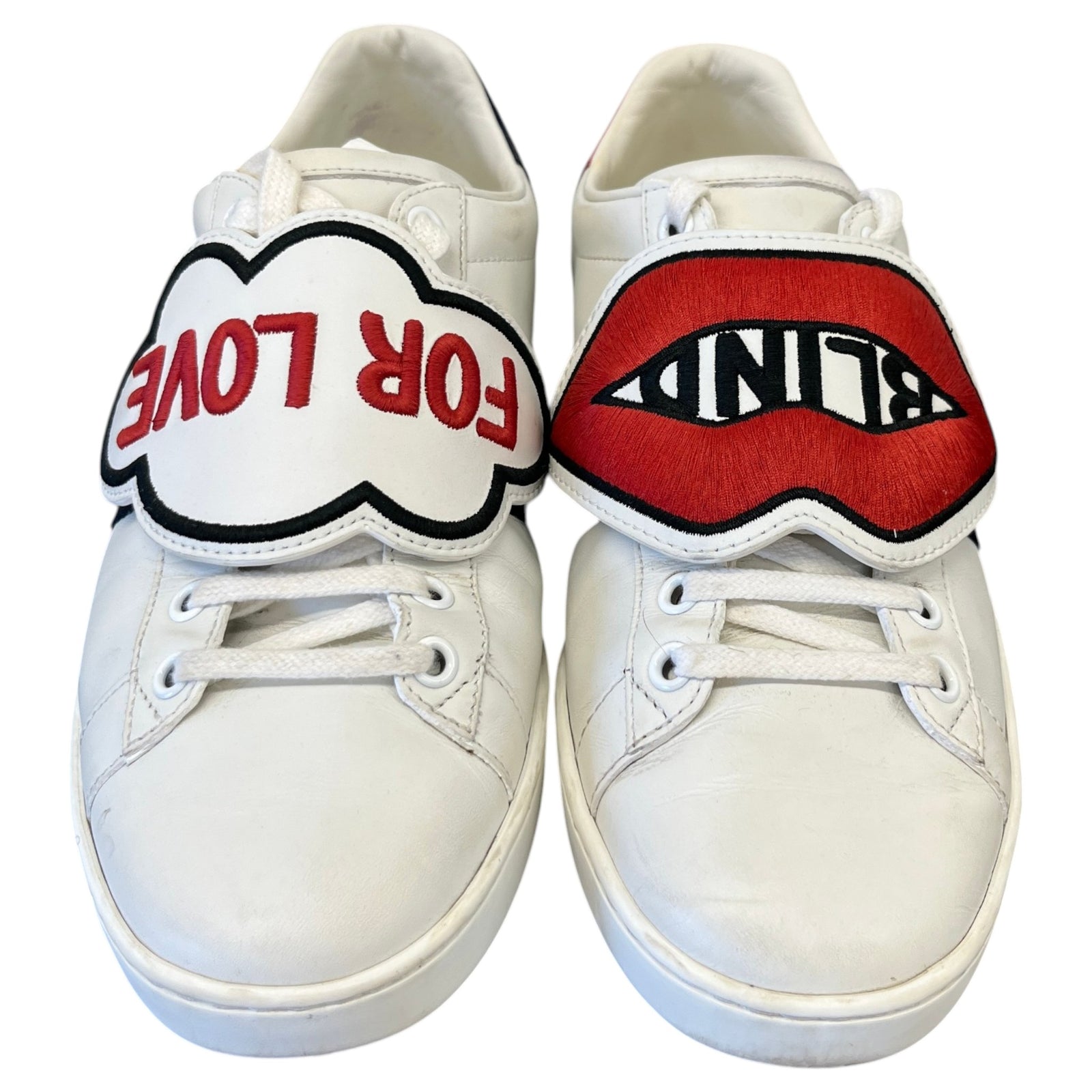 Women's Ace "Blind For Love" Low Trainers White Size 4 - Photo 6