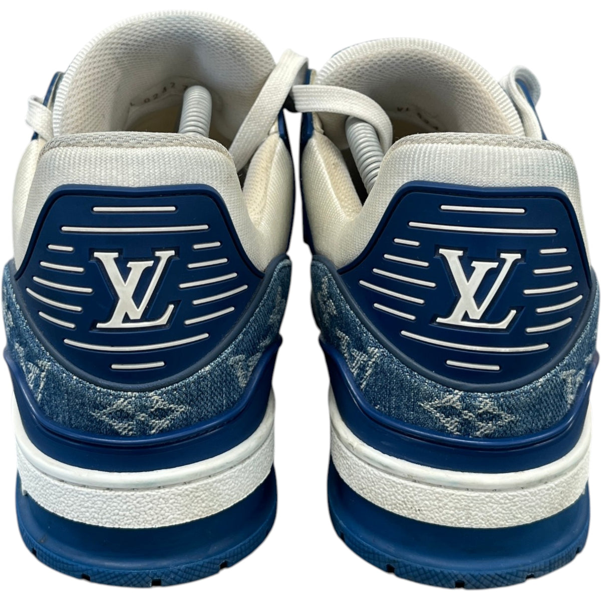 Men's LV Denim Low Trainers Blue Size UK 7 / EU 41 - Photo 6
