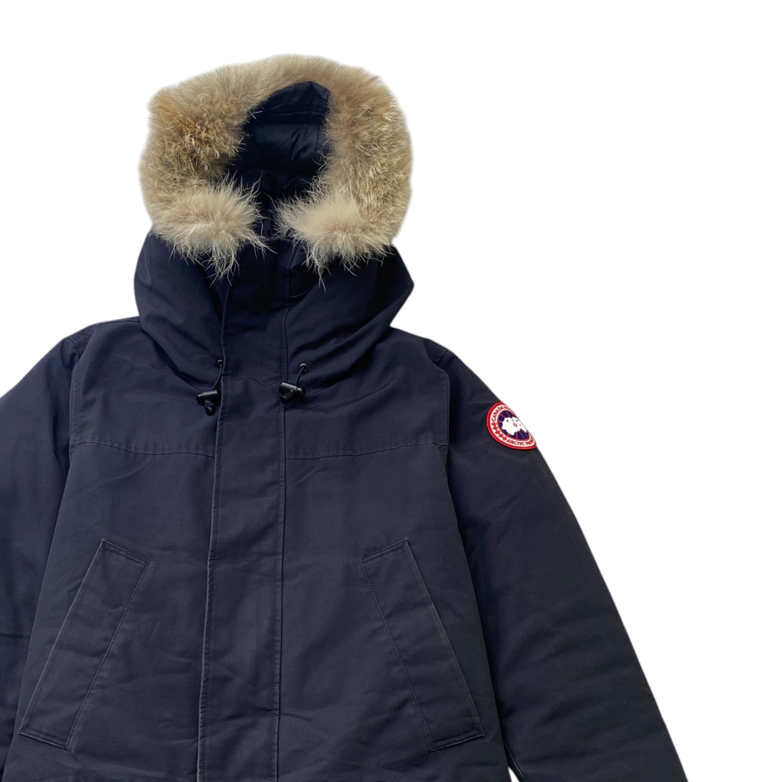 Men's Langford Parka Down Jacket Navy Size S - Photo 3