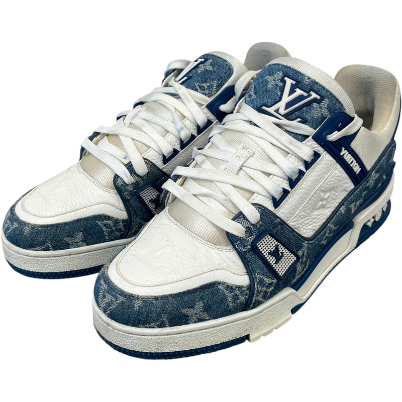 Men's LV Denim Low Trainers Blue Size UK 7 / EU 41