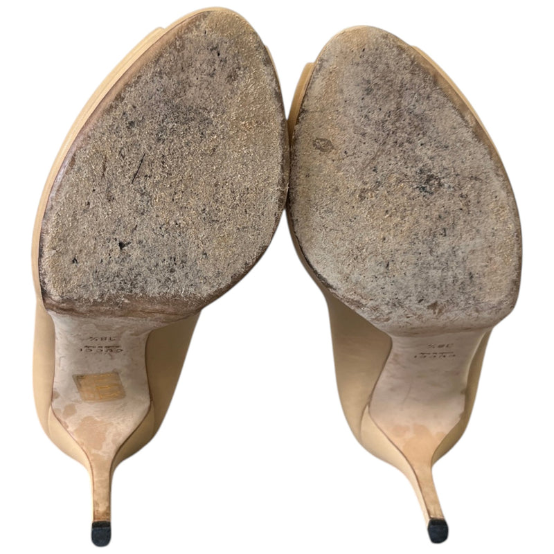Women's Horsebit Heels Nude Size UK 5.5 / EU 38.5