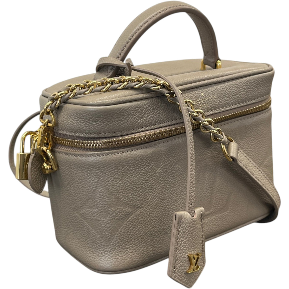 Women's Empreinte Leather Vanity PM Handbag Beige - Photo 4