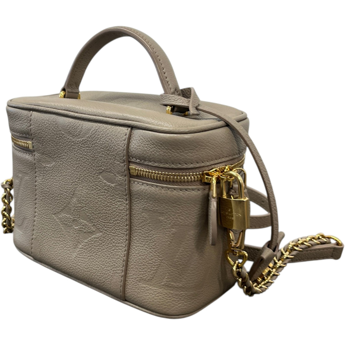 Women's Empreinte Leather Vanity PM Handbag Beige - Photo 7