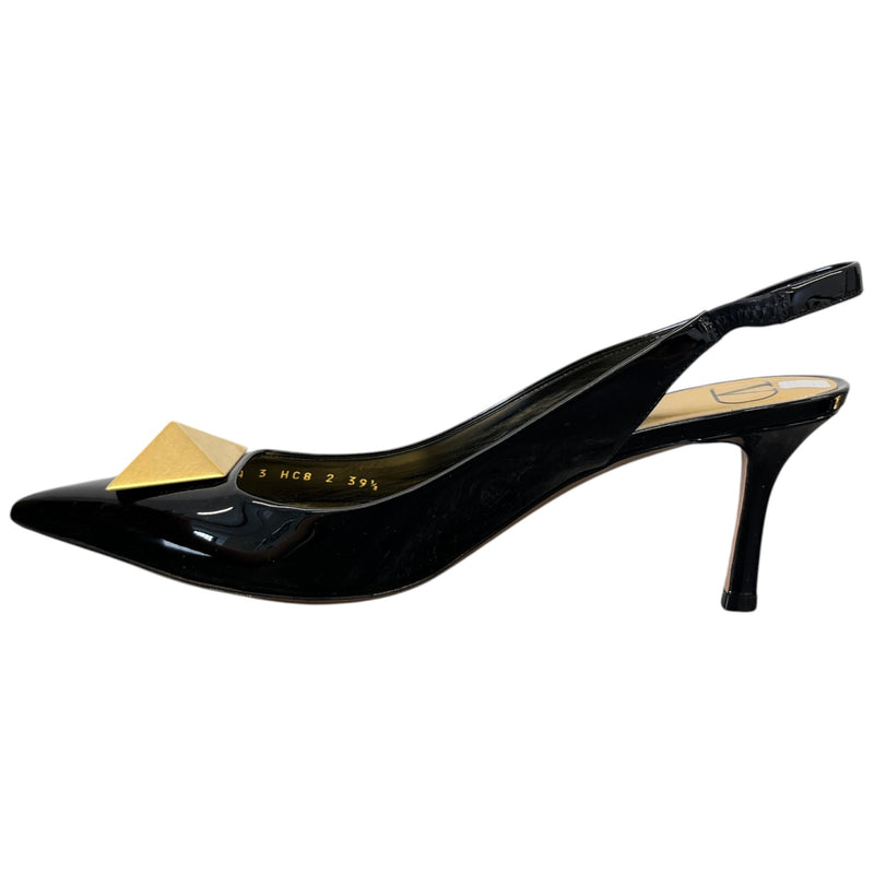 Women's One Stud Slingback Heels Black Size UK 6.5 / EU 39.5