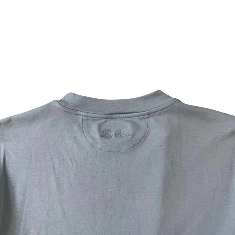 Men's Embroidered Logo T-Shirt Blue Size S
