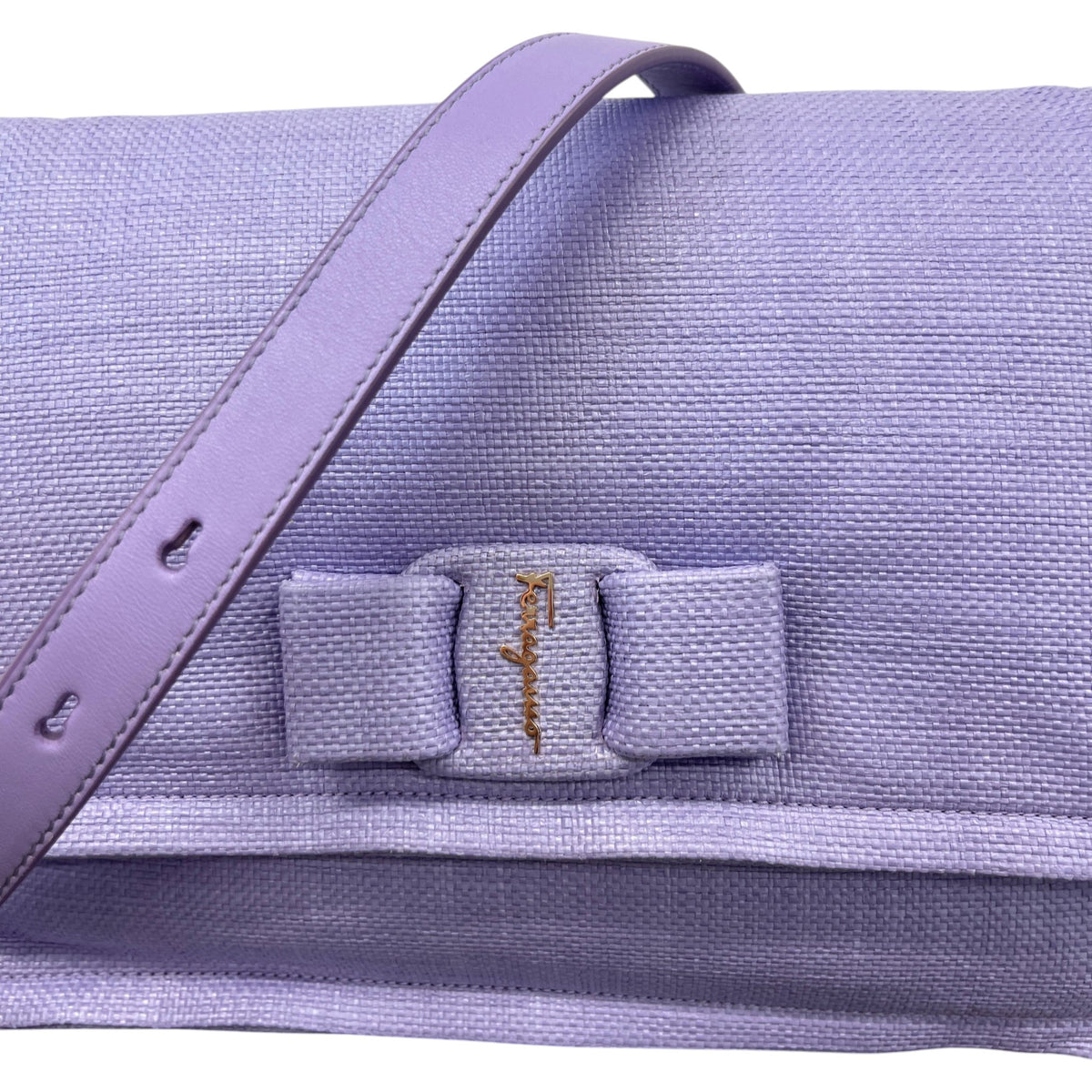 Women's Small Straw Viva Shoulder Handbag Purple - Photo 12