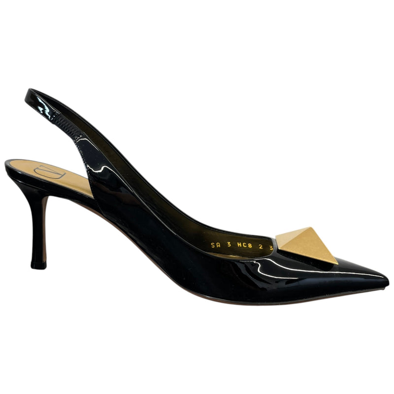 Women's One Stud Slingback Heels Black Size UK 6.5 / EU 39.5