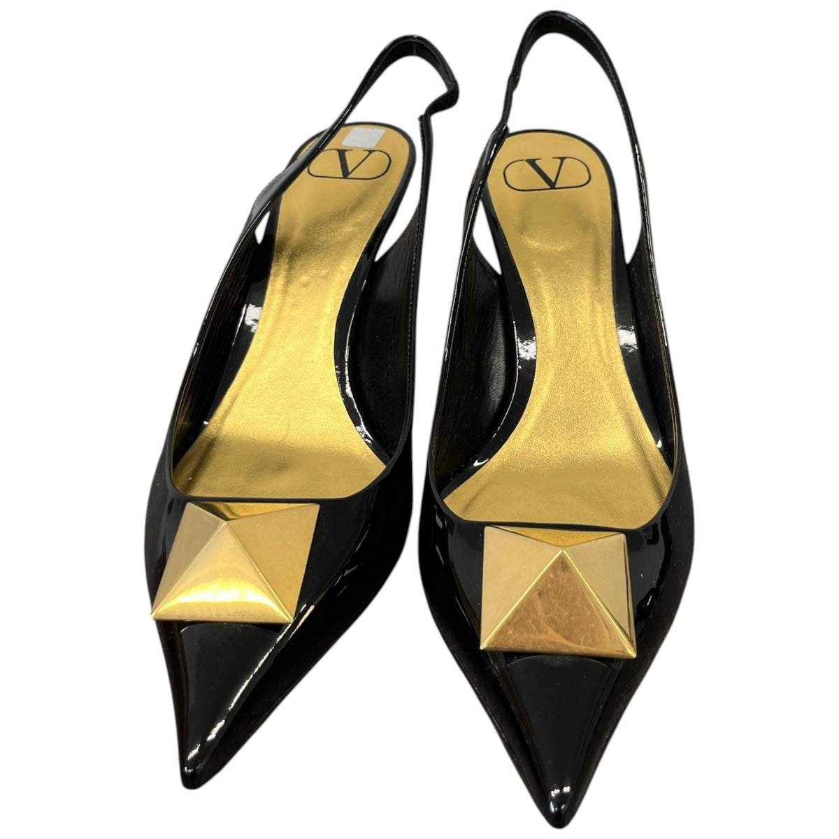 Women's One Stud Slingback Heels Black Size UK 6.5 / EU 39.5 - Photo 6