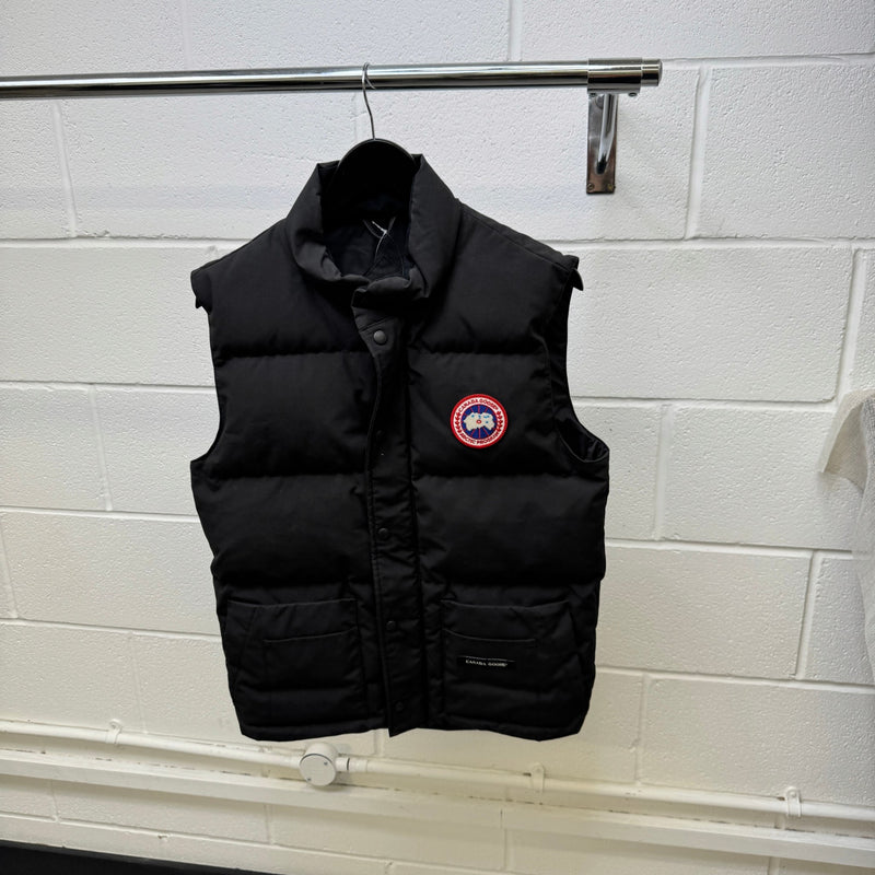 Men's Freestyle Crew Vest Gilet Black Size S