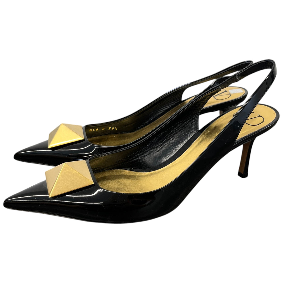 Women's One Stud Slingback Heels Black Size UK 6.5 / EU 39.5 - Photo 9