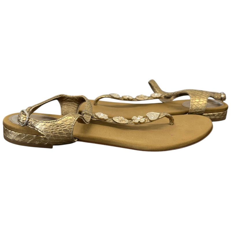 Women's CC Charm Sandals Gold Size UK 6 / EU 39