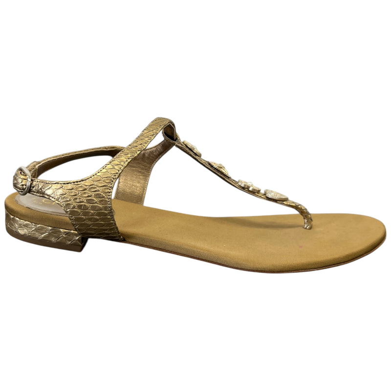 Women's CC Charm Sandals Gold Size UK 6 / EU 39
