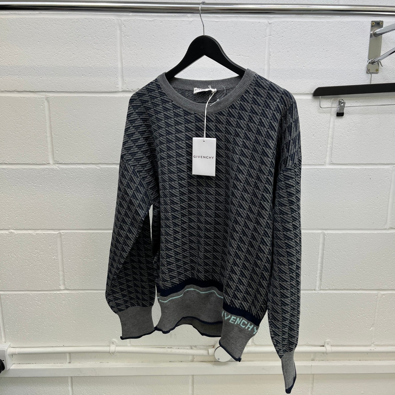 Men's Embroidered Logo Jumper Grey Size XL - Photo 8