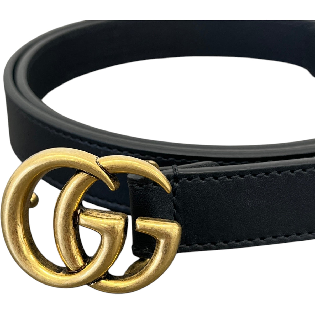 Women's GG Marmont 20mm Belt Black Size W36 - Photo 6