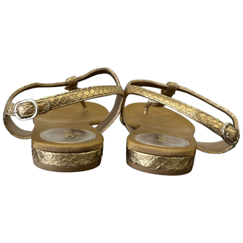Women's CC Charm Sandals Gold Size UK 6 / EU 39