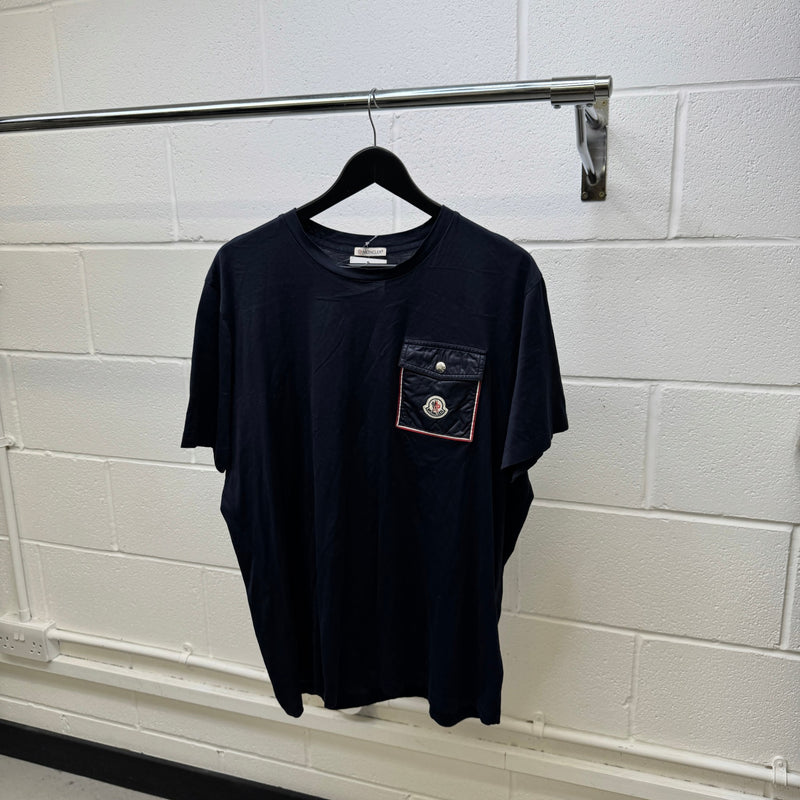 Men's Logo Patch Pocket T-Shirt Navy Size XL