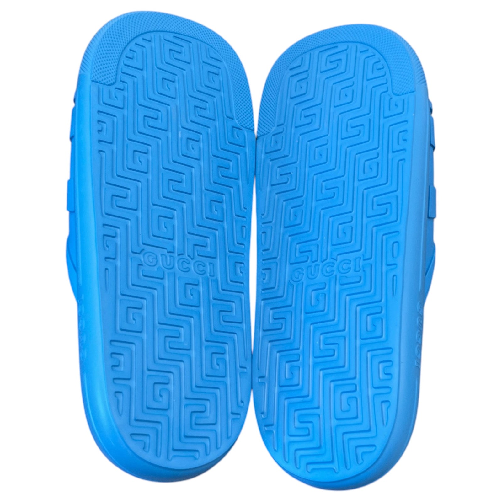 Men's Interlocking G Slides Blue Size 9 - Photo 10