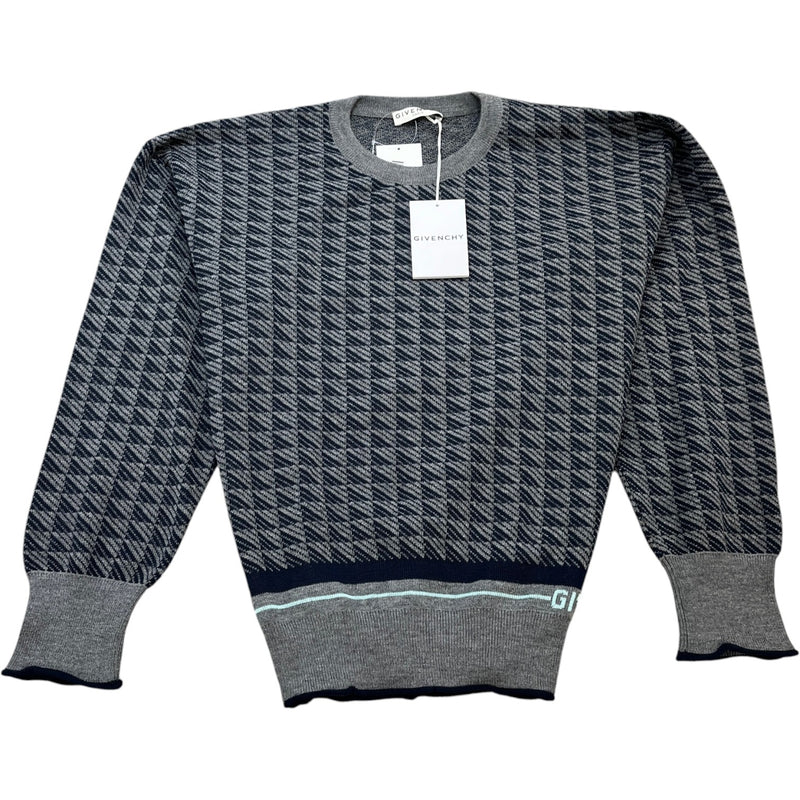 Men's Embroidered Logo Jumper Grey Size XL