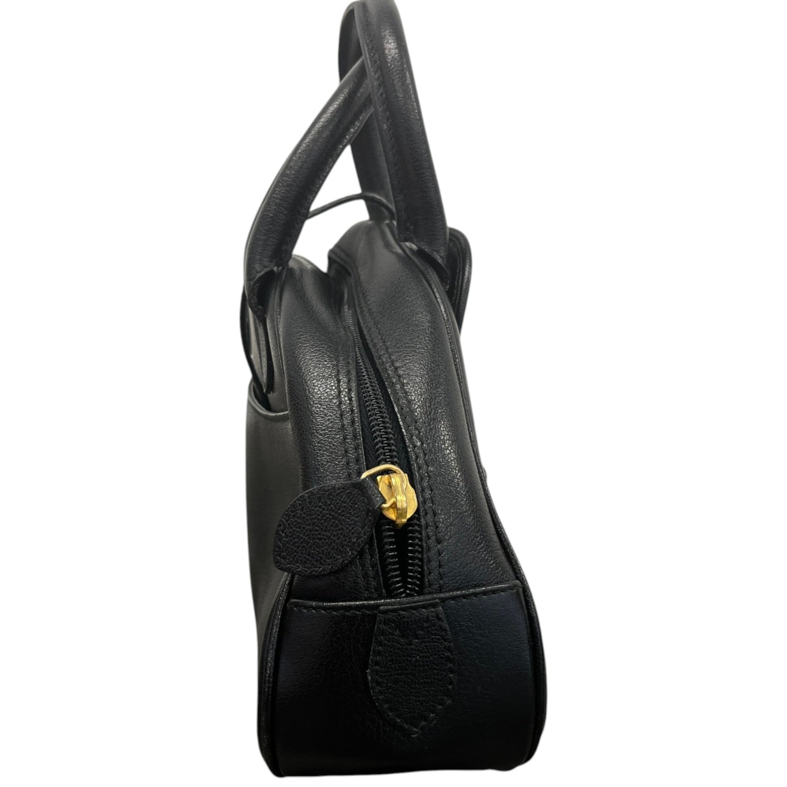 Women's Double Saddle Bowler Handbag Black - Photo 6