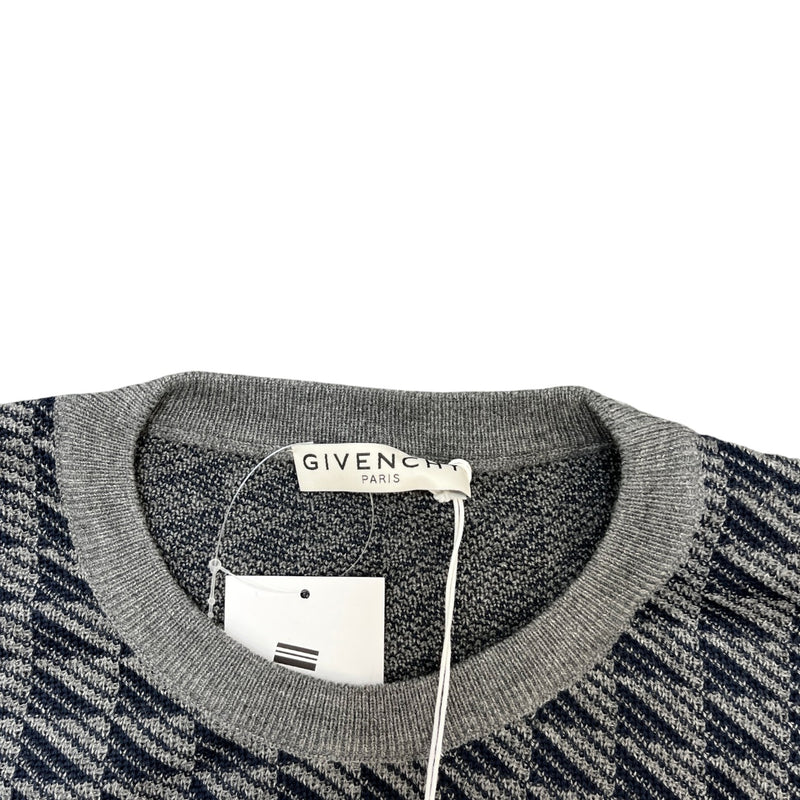 Men's Embroidered Logo Jumper Grey Size XL