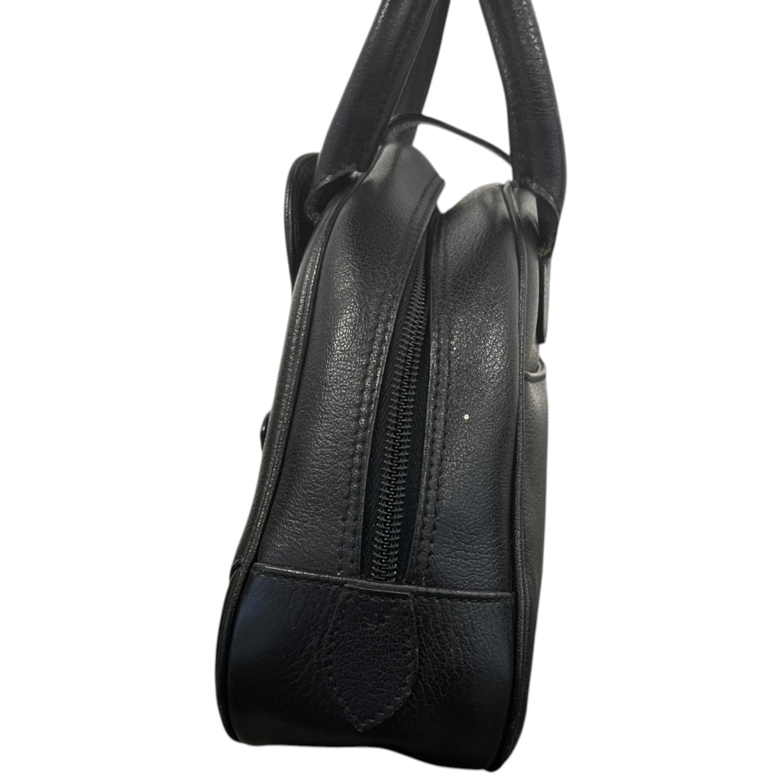 Women's Double Saddle Bowler Handbag Black - Photo 7