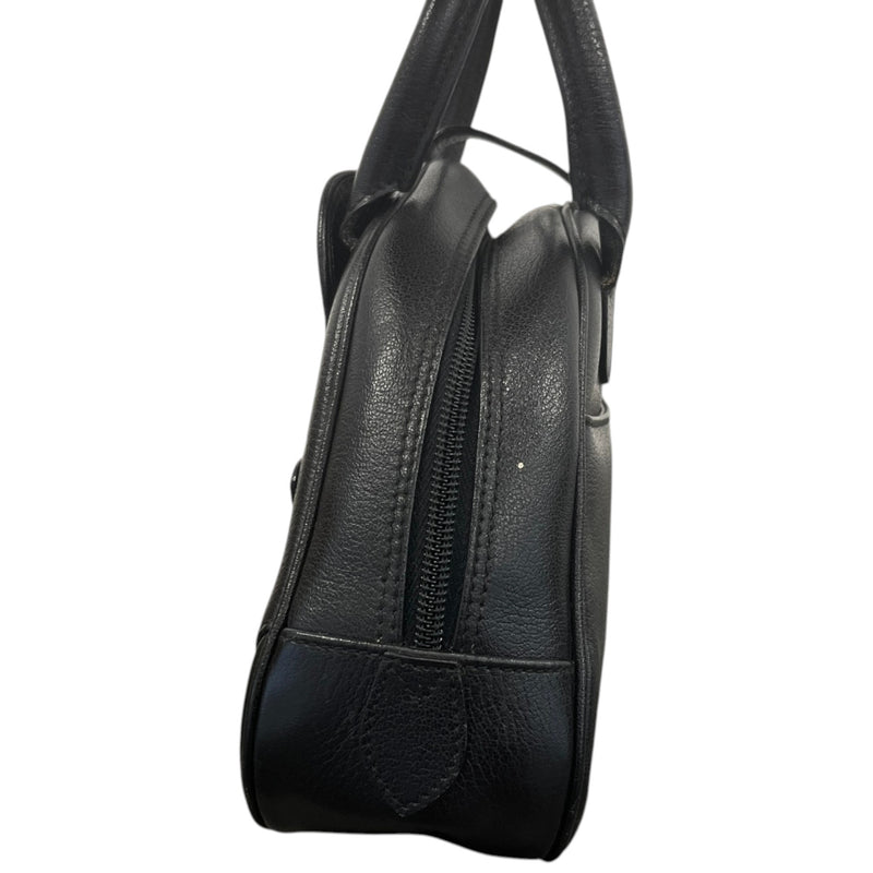 Women's Double Saddle Bowler Handbag Black