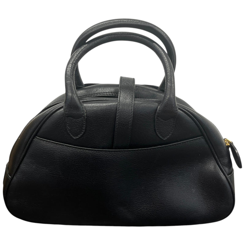 Women's Double Saddle Bowler Handbag Black