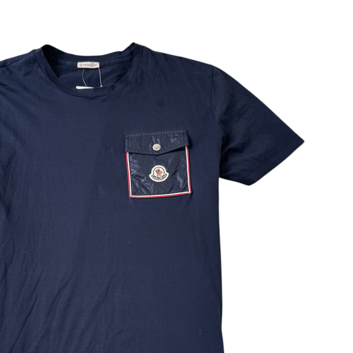 Men's Logo Patch Pocket T-Shirt Navy Size XL - Photo 3