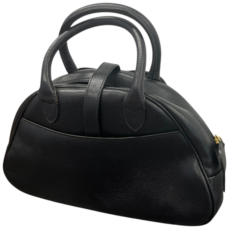 Women's Double Saddle Bowler Handbag Black