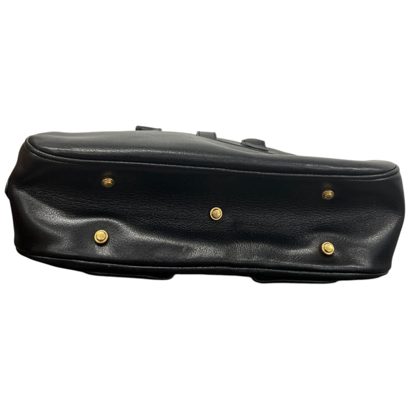 Women's Double Saddle Bowler Handbag Black