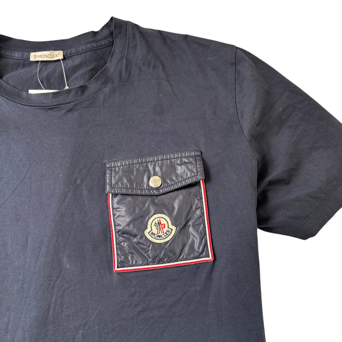 Men's Logo Patch Pocket T-Shirt Navy Size XL - Photo 5