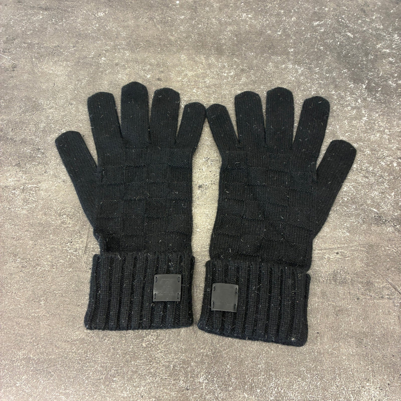 Men's Damier Gloves Black