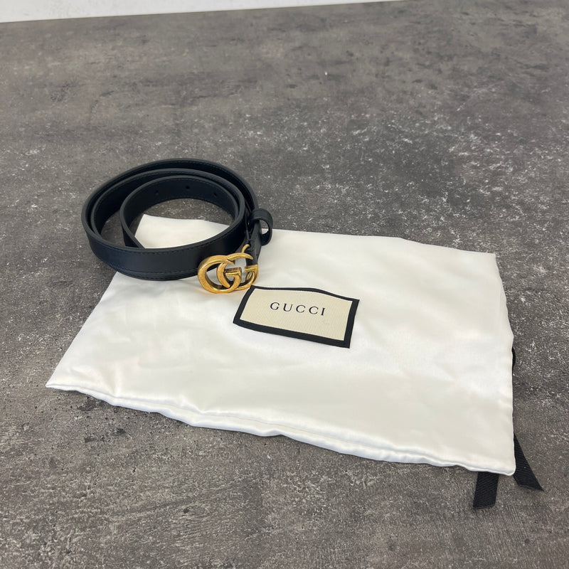 Women's GG Marmont 20mm Belt Black Size W32