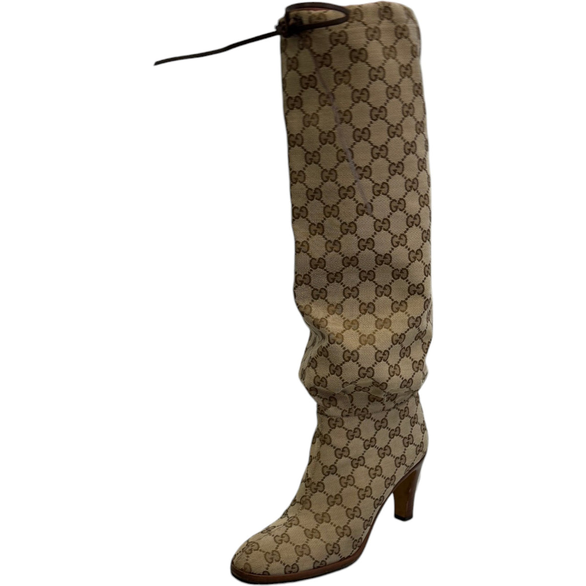 Women's Lisa GG Canvas Boots Beige Size UK 6 / EU 39 - Photo 9