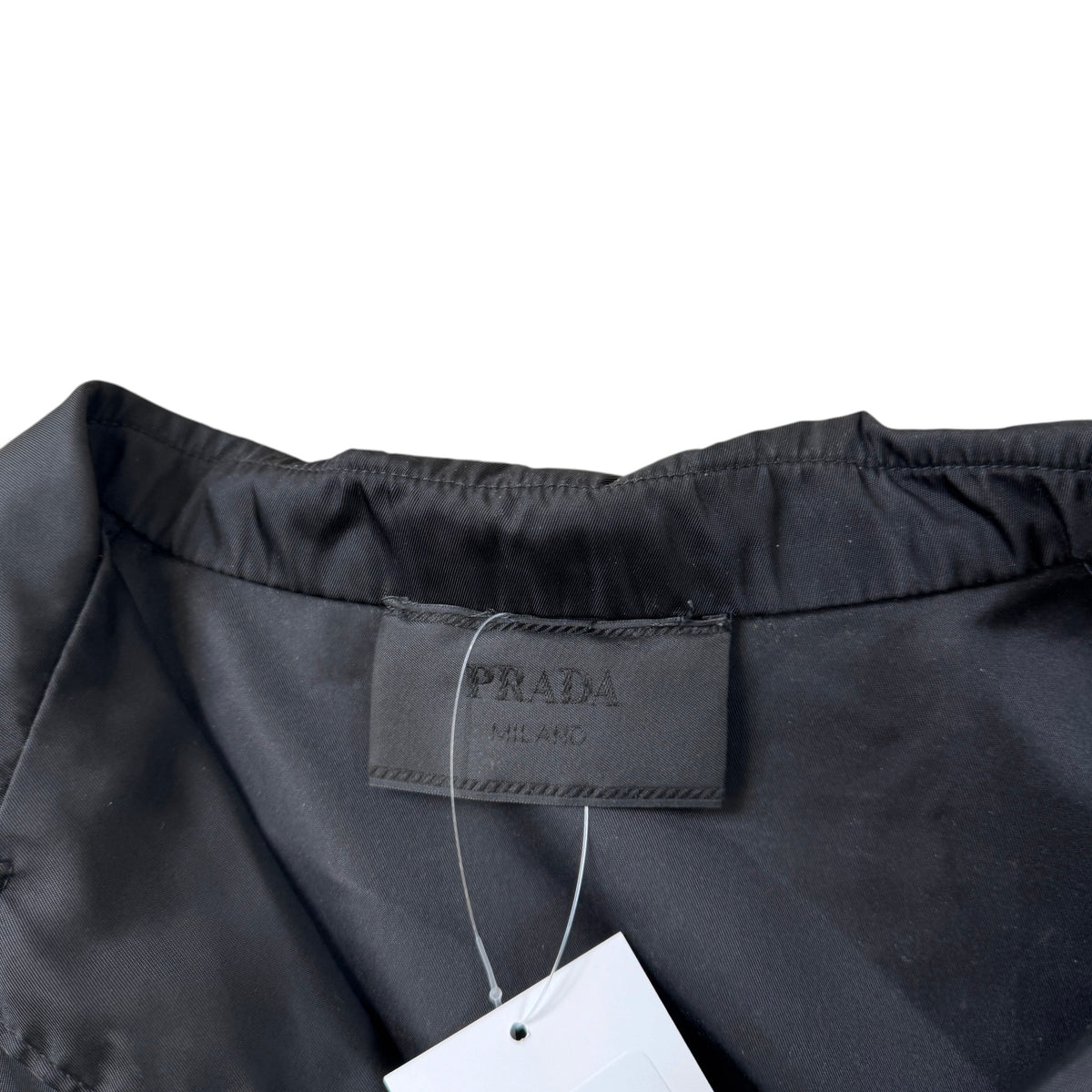 Men's Re-Nylon Plaque Logo Short Sleeve Shirt Black Size L - Photo 7
