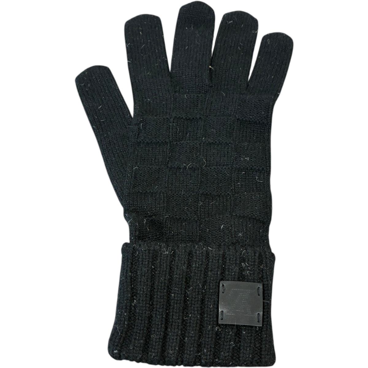 Men's Damier Gloves Black - Photo 3