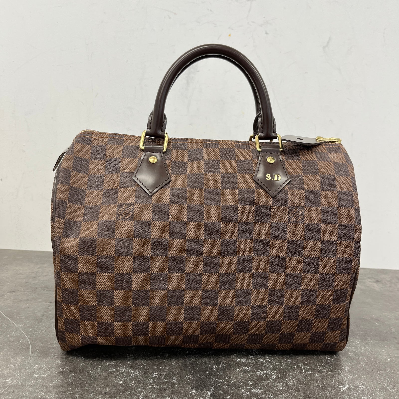 Women's Damier Ebene Speedy 30 Bag Brown - Photo 12