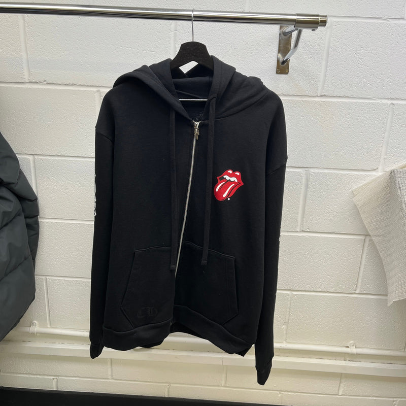 Men's X Rolling Stones Graphic Print Hoodie Black Size M