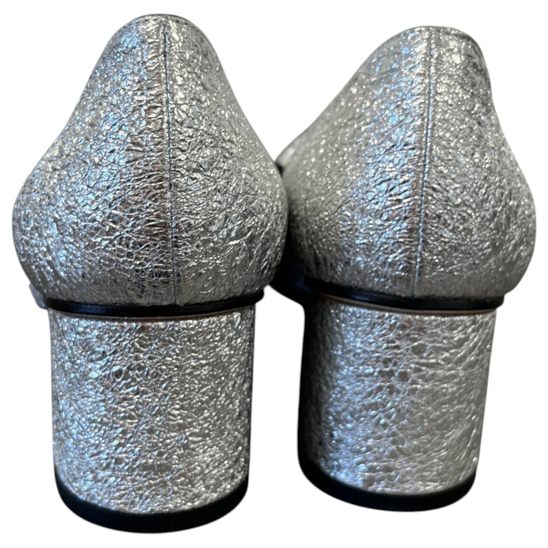 Women's GG Marmont fringe pumps Heels Silver Size 5