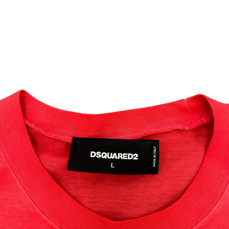Men's Logo Print T-Shirt Red Size L